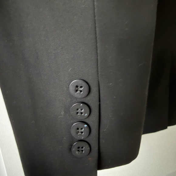 The Limited Stretch Black Blazer Size S Fitted Career Jacket 3 Button Tailored - Picture 10 of 15